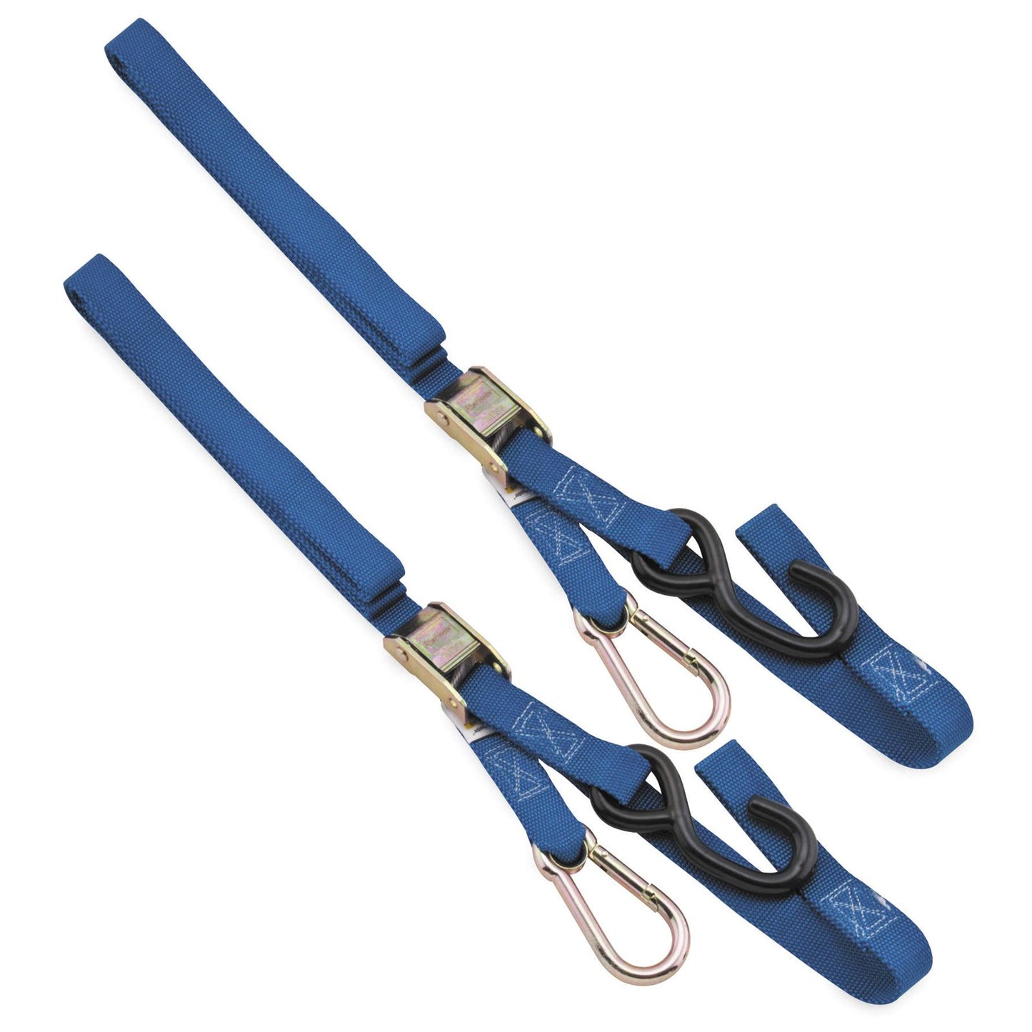 BikeMaster Integrated Soft Hook Tie Downs Carabiner Blue - 1'' x 84'' 100538_81727