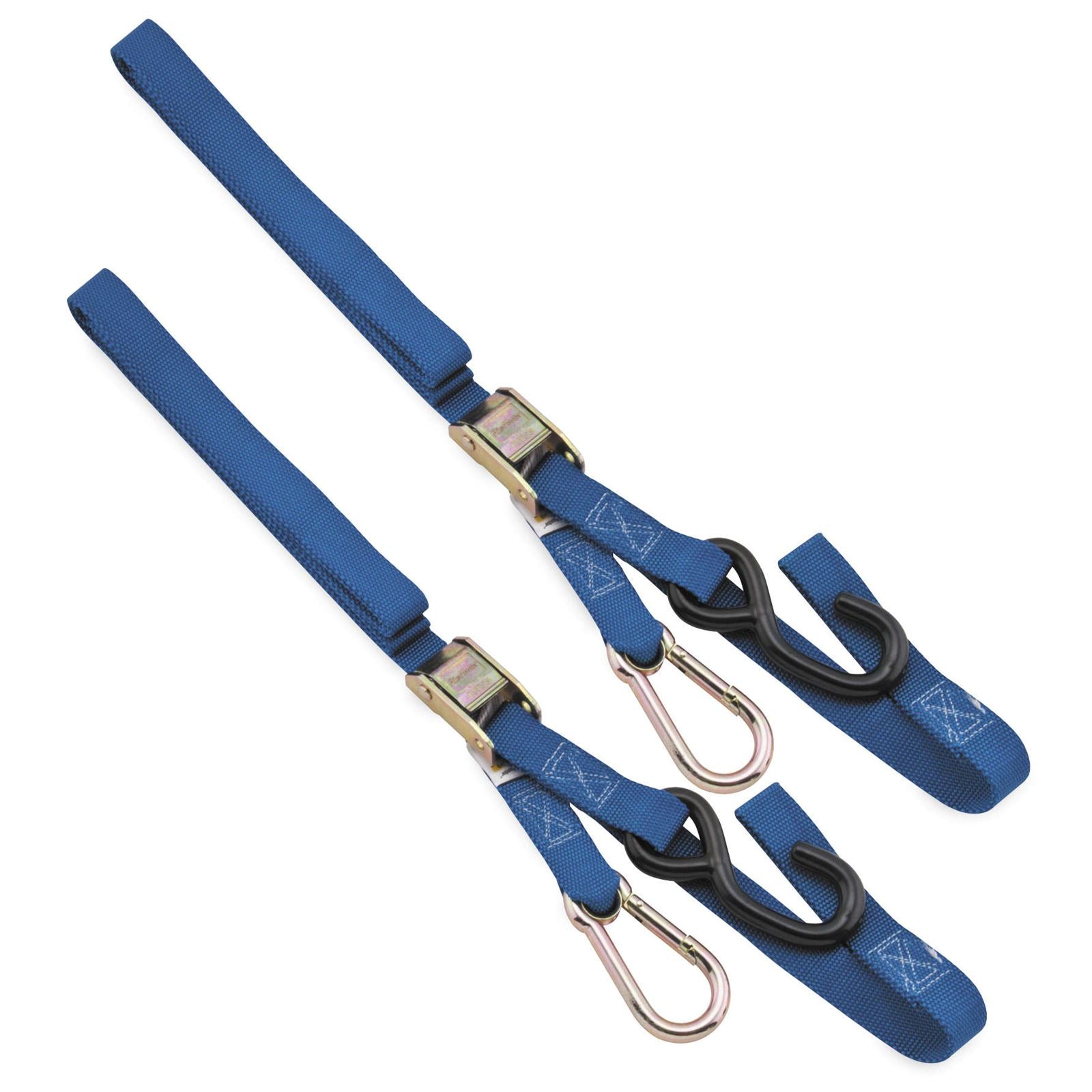 BikeMaster Integrated Soft Hook Tie Downs Carabiner Blue - 1'' x 84'' 100538_81727