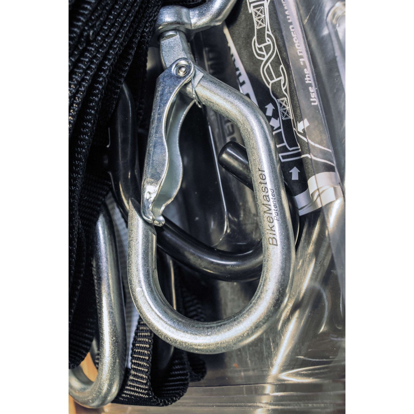 BikeMaster Swivel Soft Hook Tie Downs Black 1.5" x 84" 100541_81728