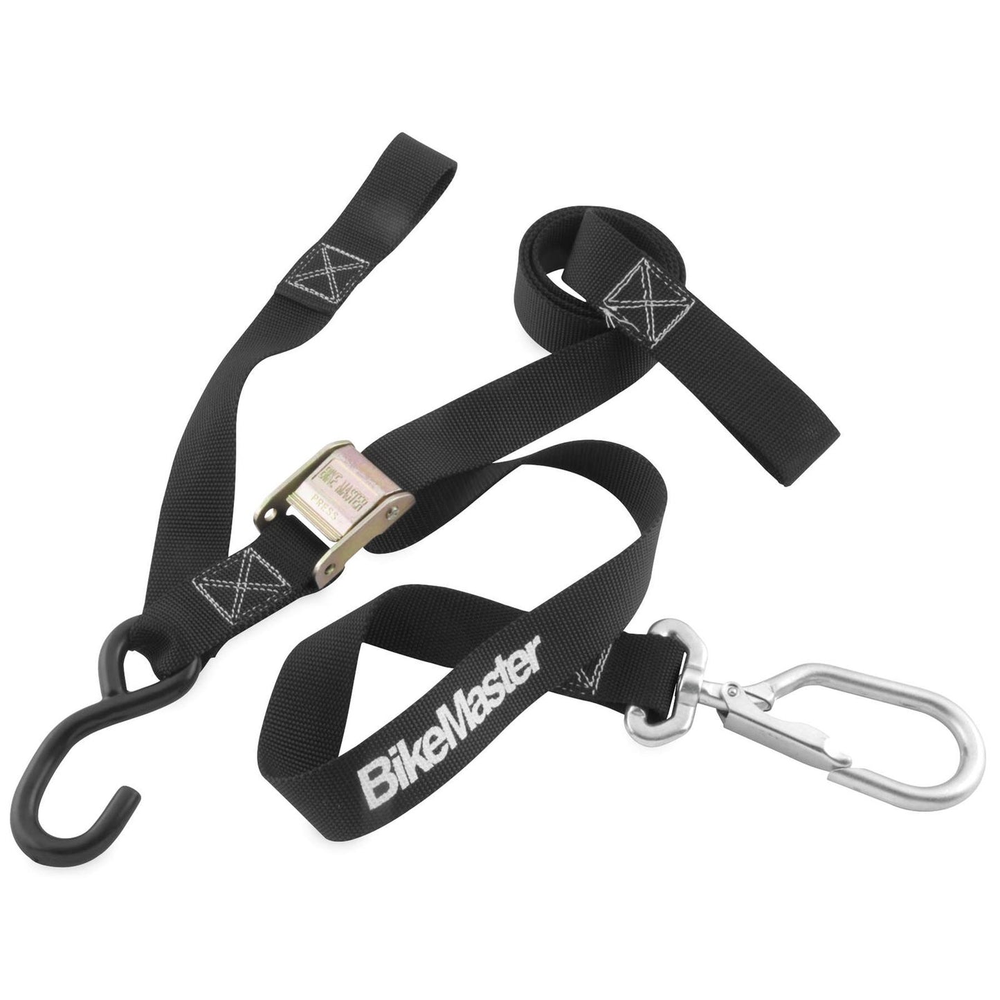 BikeMaster Swivel Soft Hook Tie Downs Black 1.5" x 84" 100541_81729