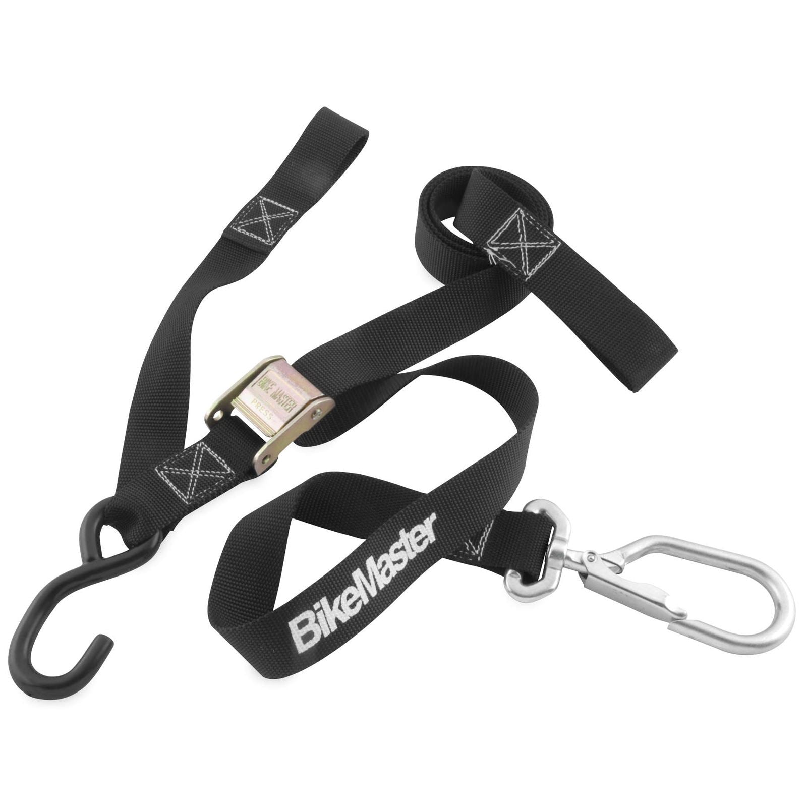BikeMaster Swivel Soft Hook Tie Downs Black 1.5" x 84" 100541_81729
