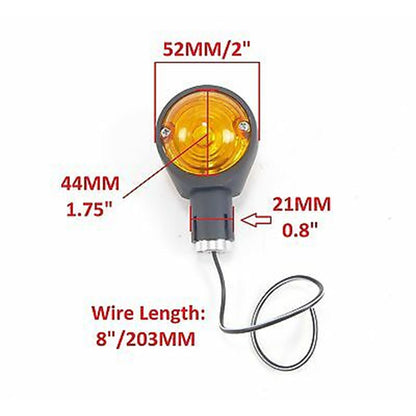 2FastMoto Black Bullseye Bar End Amber Turn Signal Pair For Motorcycles [MPN: 2fm-43-1423b]_652824