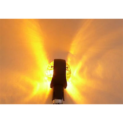 2FastMoto Black Bullseye Bar End Amber Turn Signal Pair For Motorcycles [MPN: 2fm-43-1423b]_652764