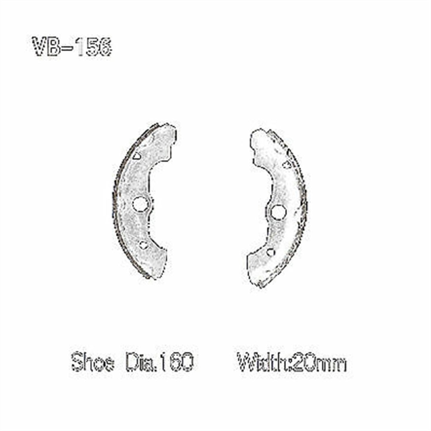2FastMoto Water Grooved Organic Metal Front Brake Shoes for Honda TRX ATV vb-156 / ebc347_631775