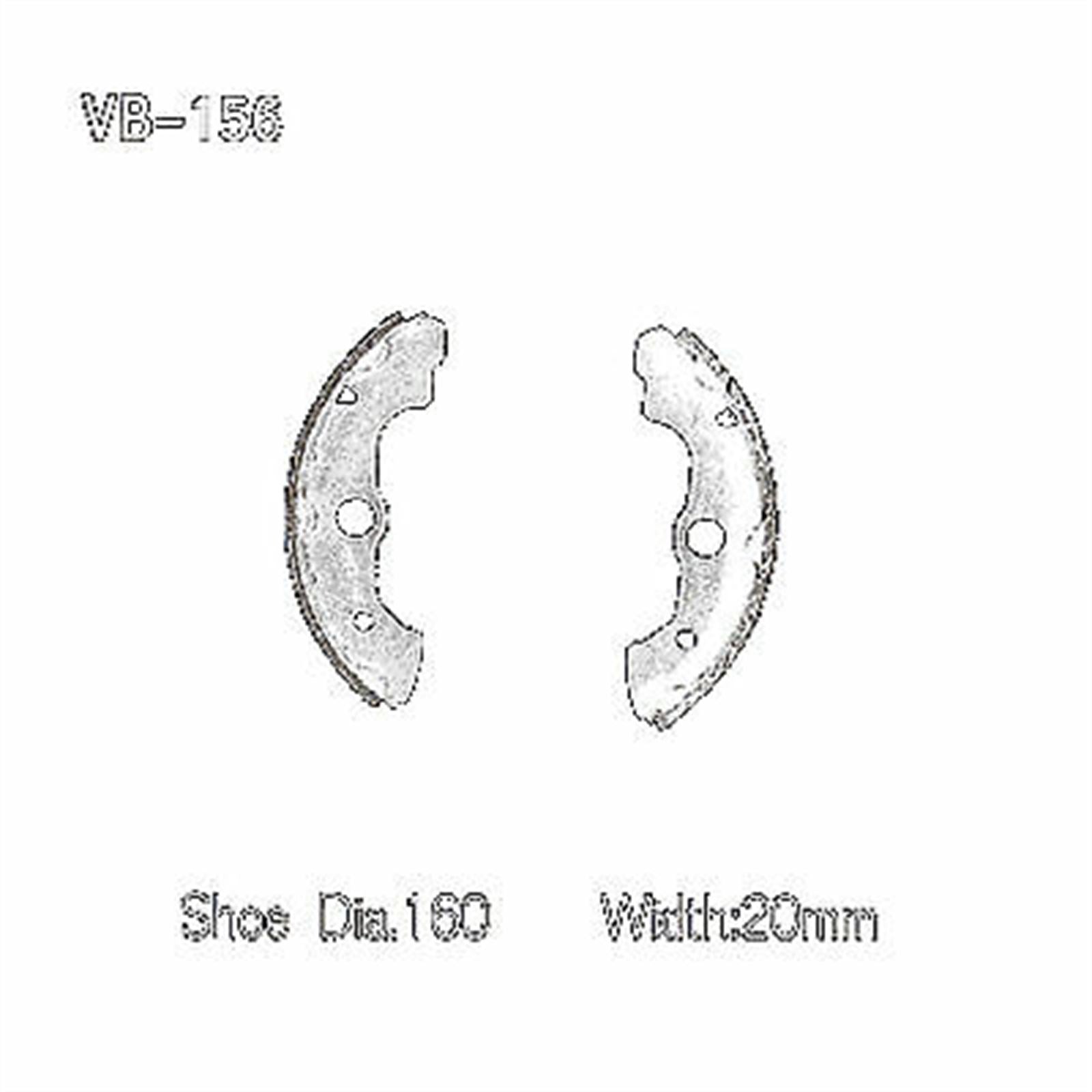2FastMoto Water Grooved Organic Metal Front Brake Shoes for Honda TRX ATV vb-156 / ebc347_631775