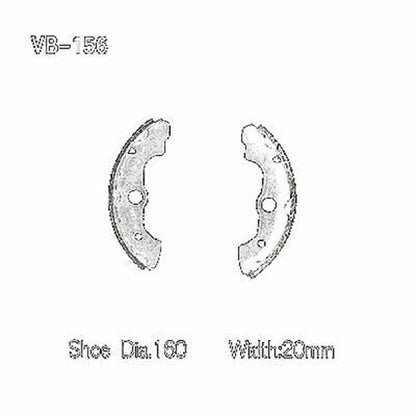 2FastMoto Water Grooved Organic Metal Front Brake Shoes for Honda TRX ATV vb-156 / ebc347_631775