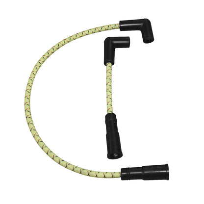 Sumax Braided Cloth Plug Wires - Yellow with Red/Black Tracer OPEN BOX [MPN: C20433]_1406168