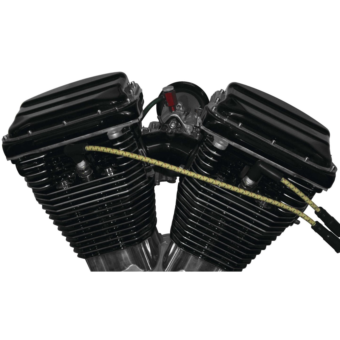 Sumax Braided Cloth Plug Wires - Yellow with Red/Black Tracer OPEN BOX [MPN: C20433]_1406169