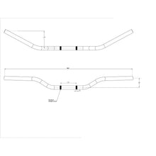 BikeMaster Handlebars European Black 1" 12-290B1 BK_82344