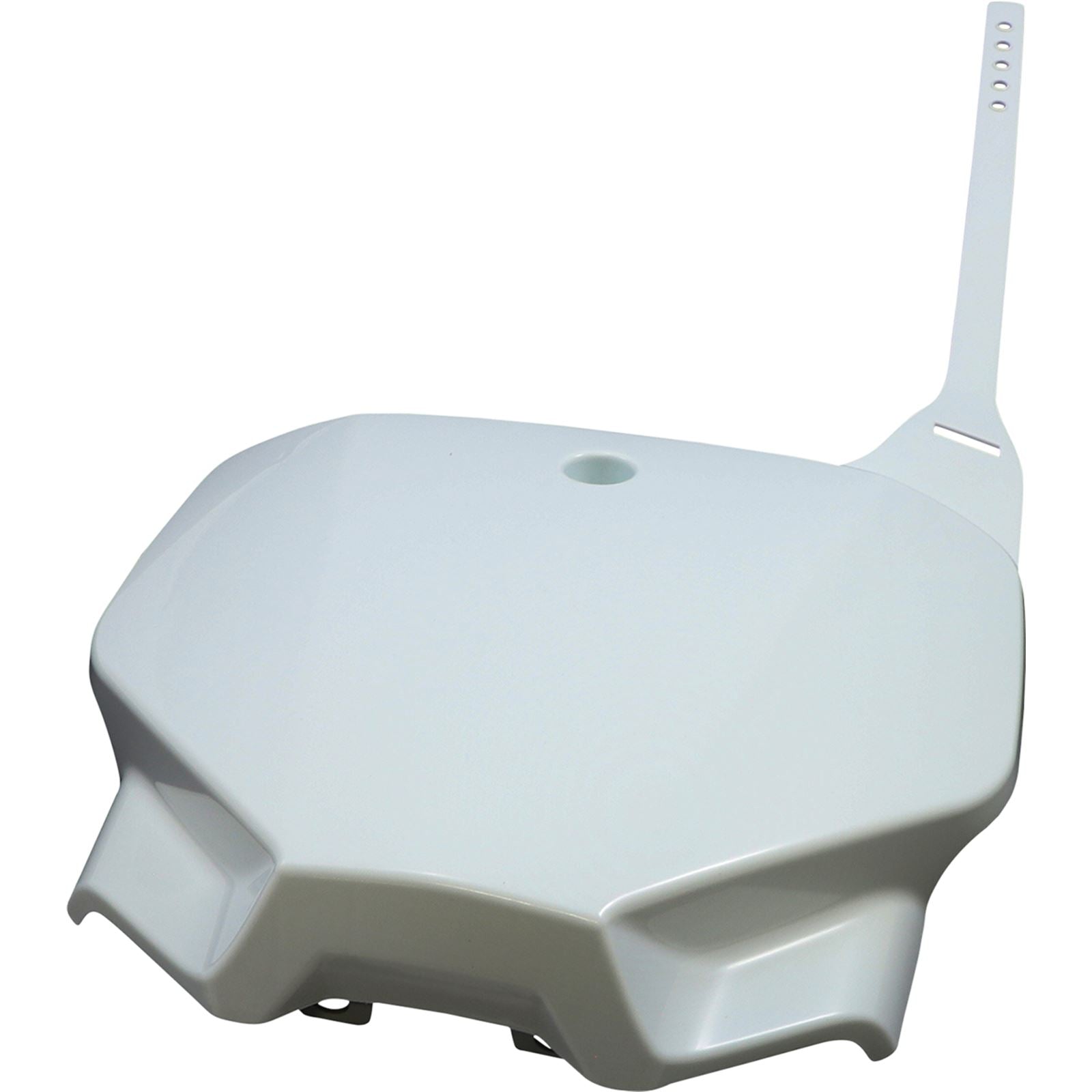 UFO Plastics Front Number Plate for Honda White [MPN: HO04672-041]_1040836