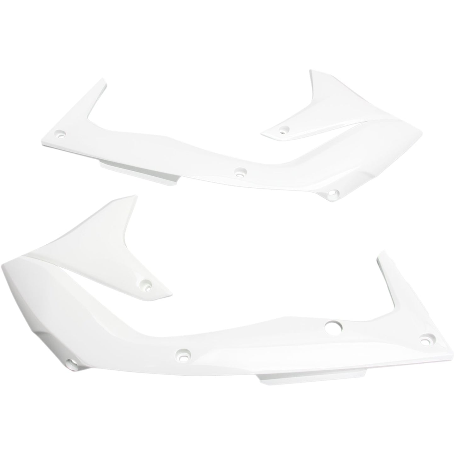 UFO Plastics Radiator Shroud - KX 250 F - White [MPN: KA04736-047]_486782