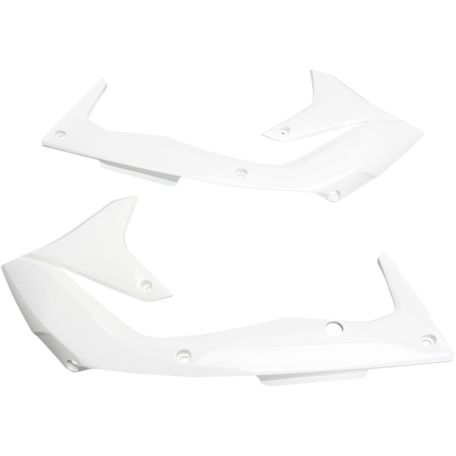 UFO Plastics Radiator Shroud - KX 250 F - White [MPN: KA04736-047]_486782