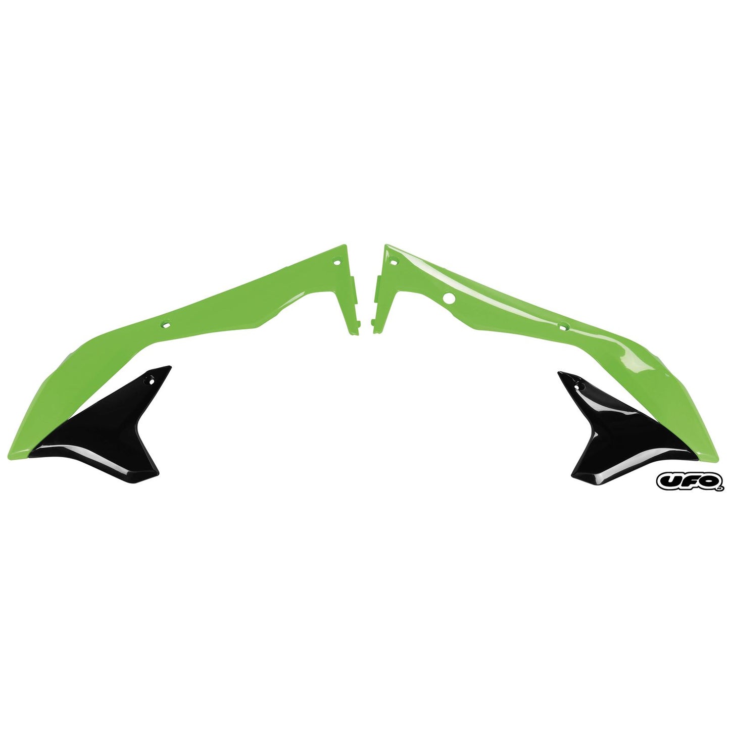 UFO Plastics Radiator Shroud - KXF 450 - Black/Green [MPN: KA04736-999]_82406