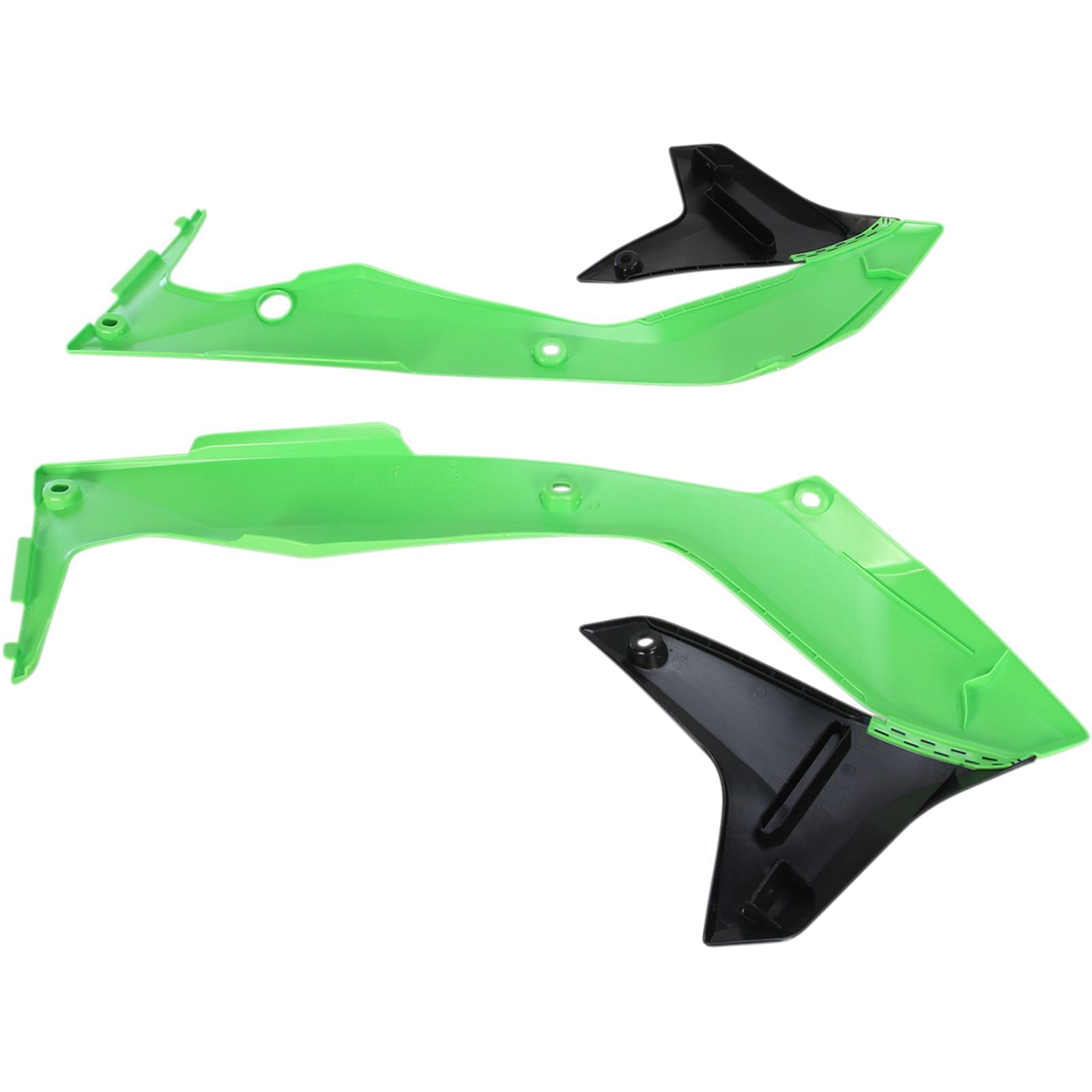 UFO Plastics Radiator Shroud - KXF 450 - Black/Green [MPN: KA04736-999]_486672
