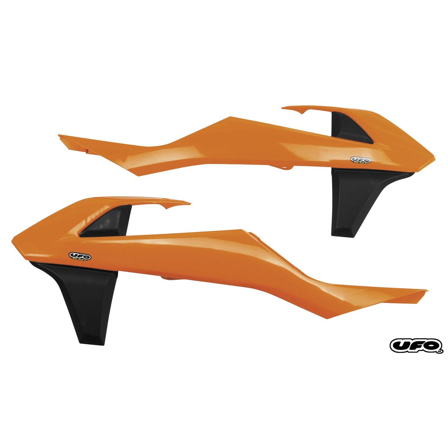 UFO Plastics Radiator Shrouds - 125/450 SX - Orange/Black [MPN: KT04061-999]_82408
