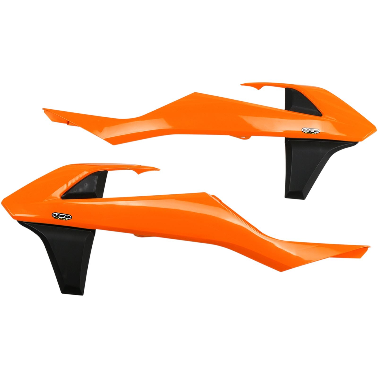 UFO Plastics Radiator Shrouds - 125/450 SX - Orange/Black [MPN: KT04061-999]_486637