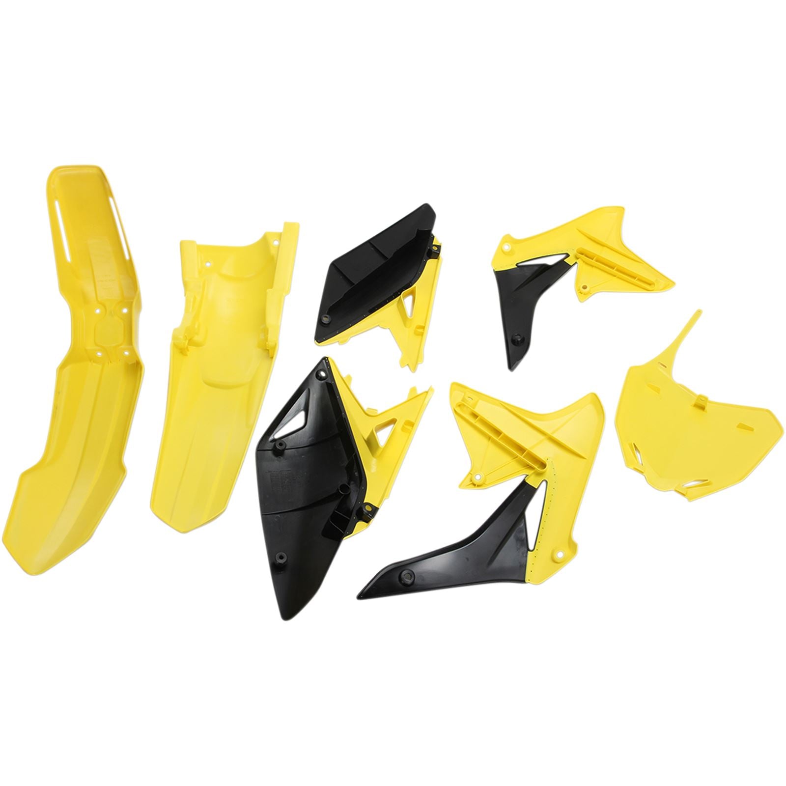 UFO Plastics Body Kit - Yellow/Black - RMZ250 - '17 [MPN: SUKIT416-999K]_487943