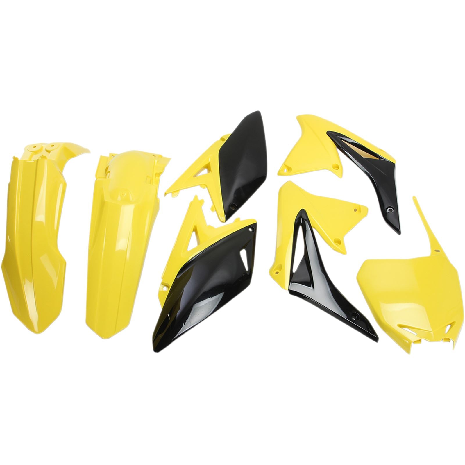 UFO Plastics Body Kit - Yellow/Black - RMZ250 - '17 [MPN: SUKIT416-999K]_487944