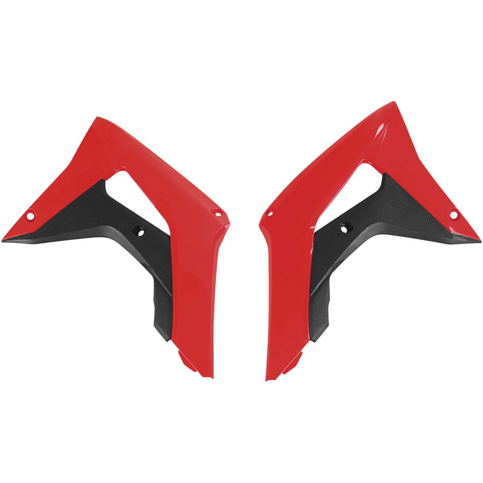 UFO Plastics Radiator Covers for Honda CRF 450 R 17 - Black/Red [MPN: HO04682-999]_82415