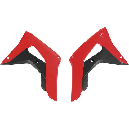 UFO Plastics Radiator Covers for Honda CRF 450 R 17 - Black/Red [MPN: HO04682-999]_82415