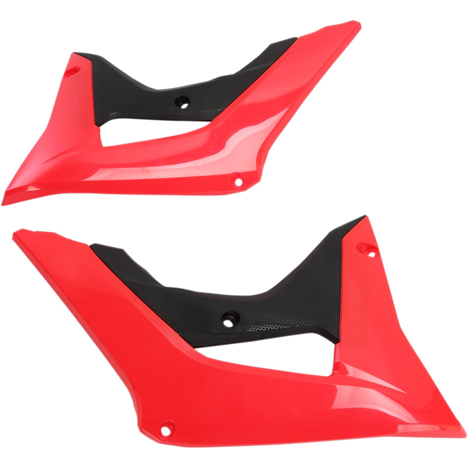 UFO Plastics Radiator Covers for Honda CRF 450 R 17 - Black/Red [MPN: HO04682-999]_486711