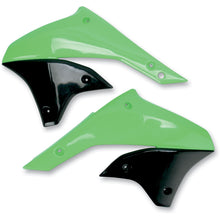 UFO Plastics Radiator Shroud - KLX 450 R - Green [MPN: KA03789-026]_486444