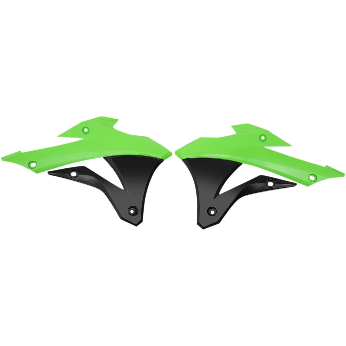 UFO Plastics Radiator Shroud - KX 85 '14 - Green/Black [MPN: KA04728-999]_486590