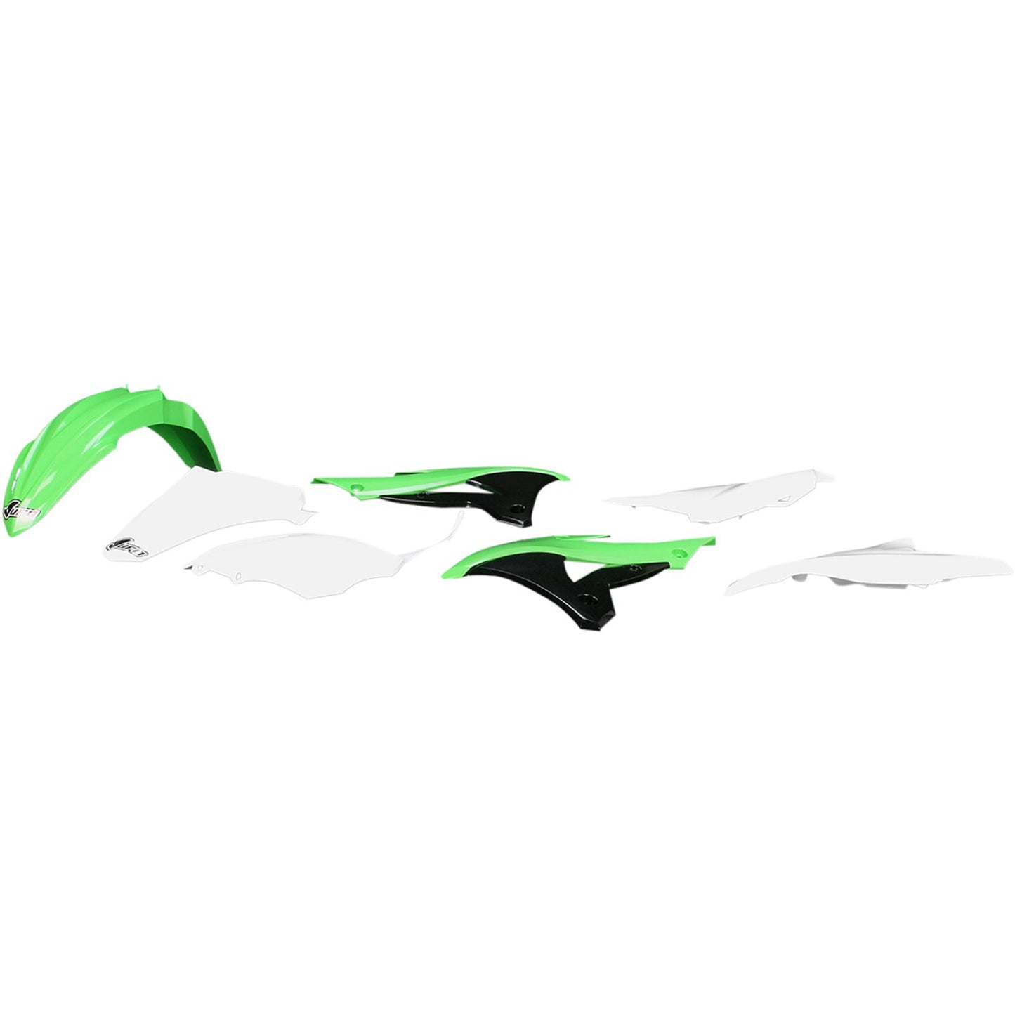 UFO Plastics Body Kit - Green/White/Black - KX85 - '14-'15 [MPN: KAKIT222-999]_487793