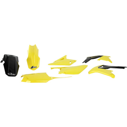 UFO Plastics Body Kit - Yellow/Black - RMZ450 [MPN: SUKIT417-999]_487797