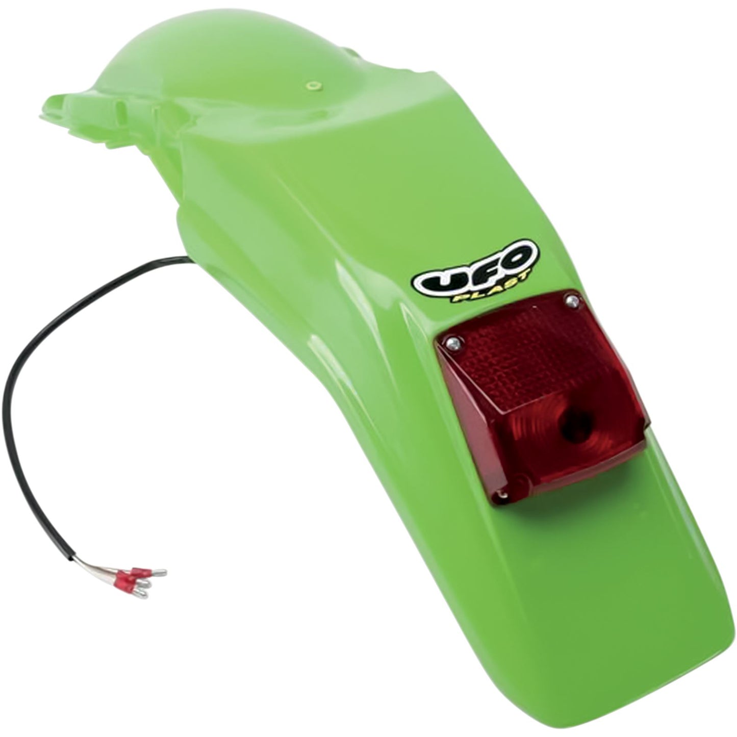 UFO Plastics Enduro Rear Fender with Light - Green - KDX [MPN: KA02789-026]_487458