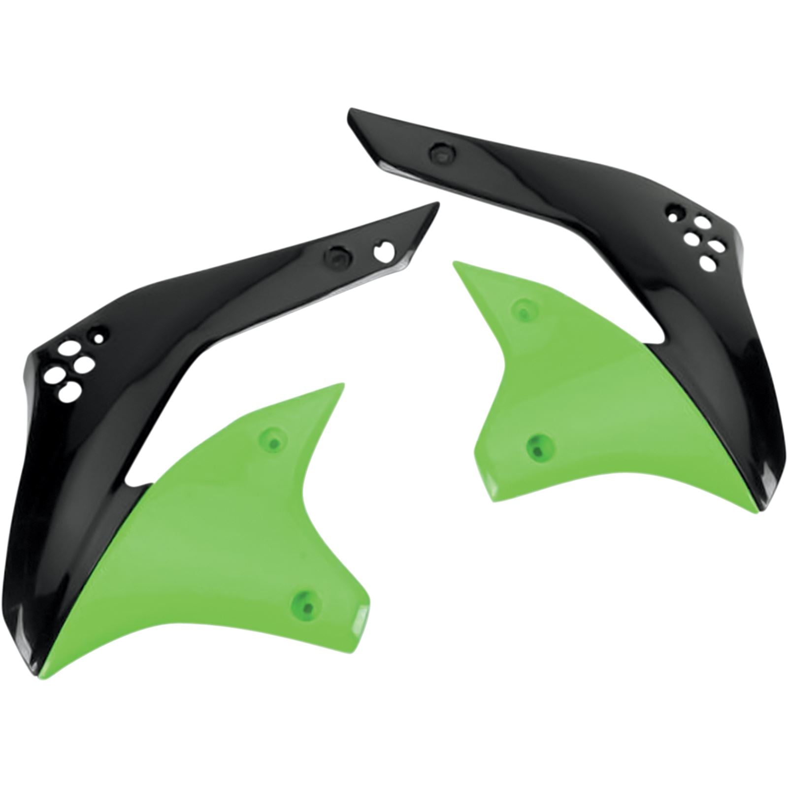 UFO Plastics Radiator Shroud - KXF 450 - Green [MPN: KA03770-026]_486405