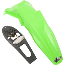 UFO Plastics Enduro Rear Fender with Light - Green - KLX450R [MPN: KA03791-026]_487563