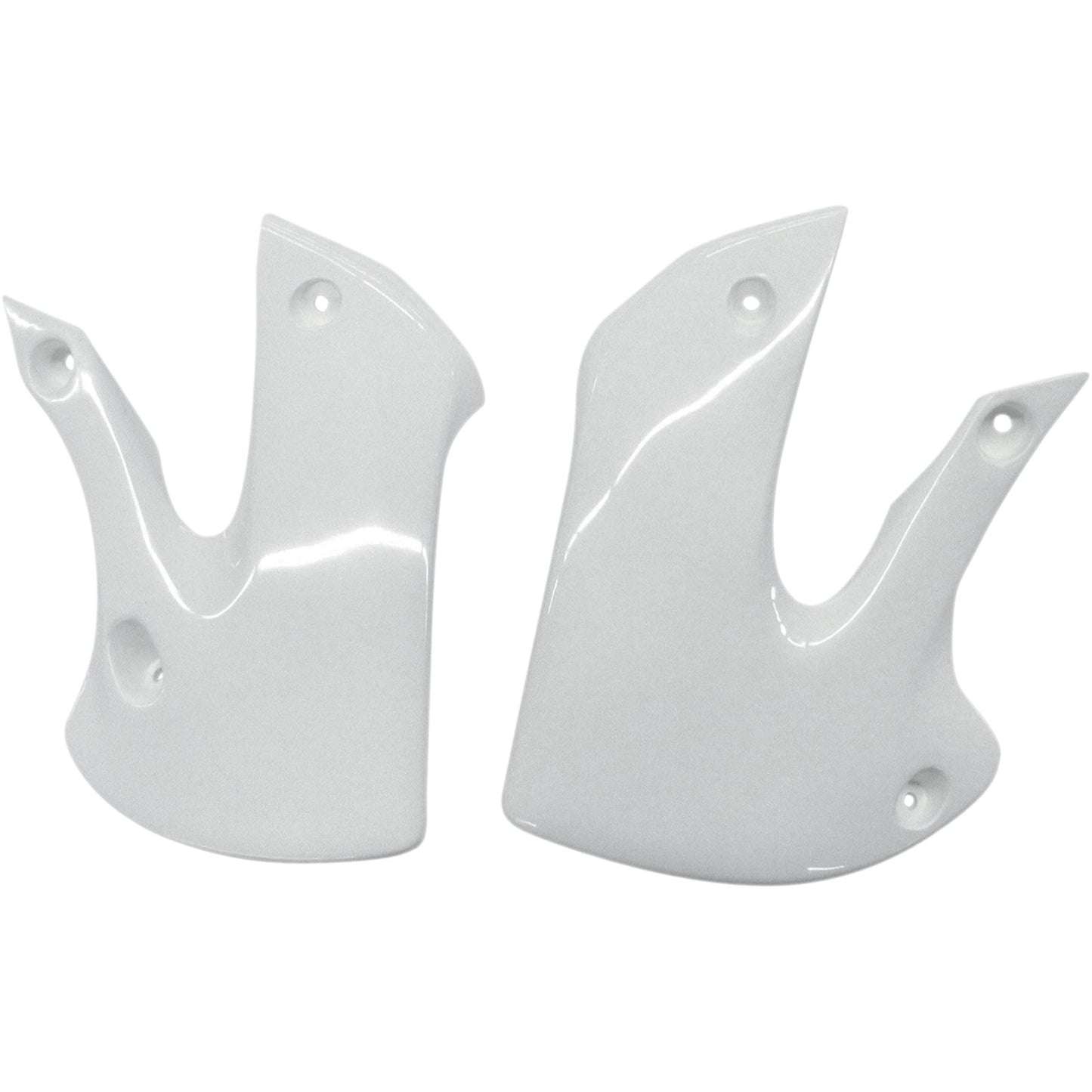 UFO Plastics Radiator Shroud Fits Kawasaki/Suzuki - White [MPN: KA03733-047]_486354