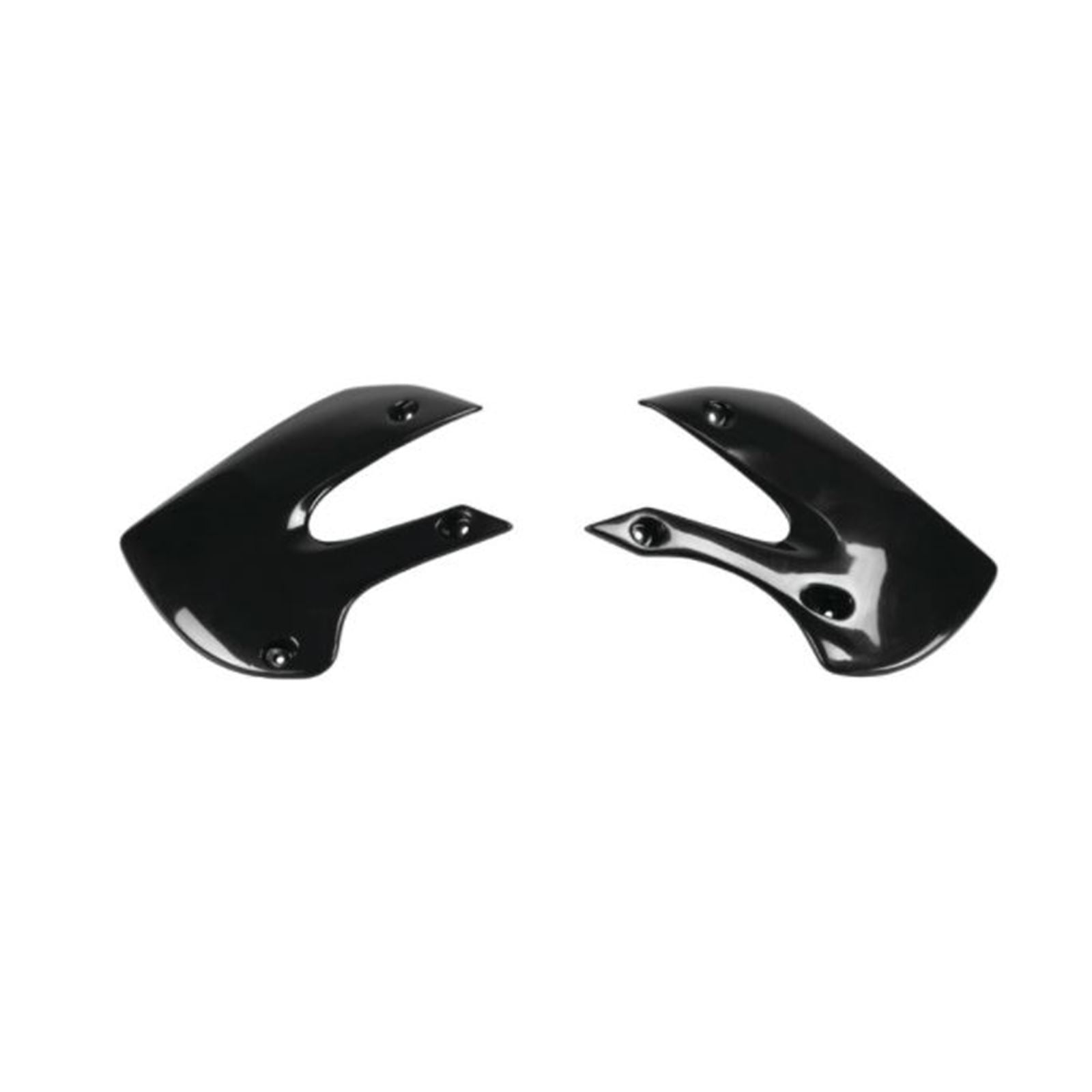 UFO Plastics Radiator Shrouds Fits Kawasaki Black [MPN: KA03733-001]_869162