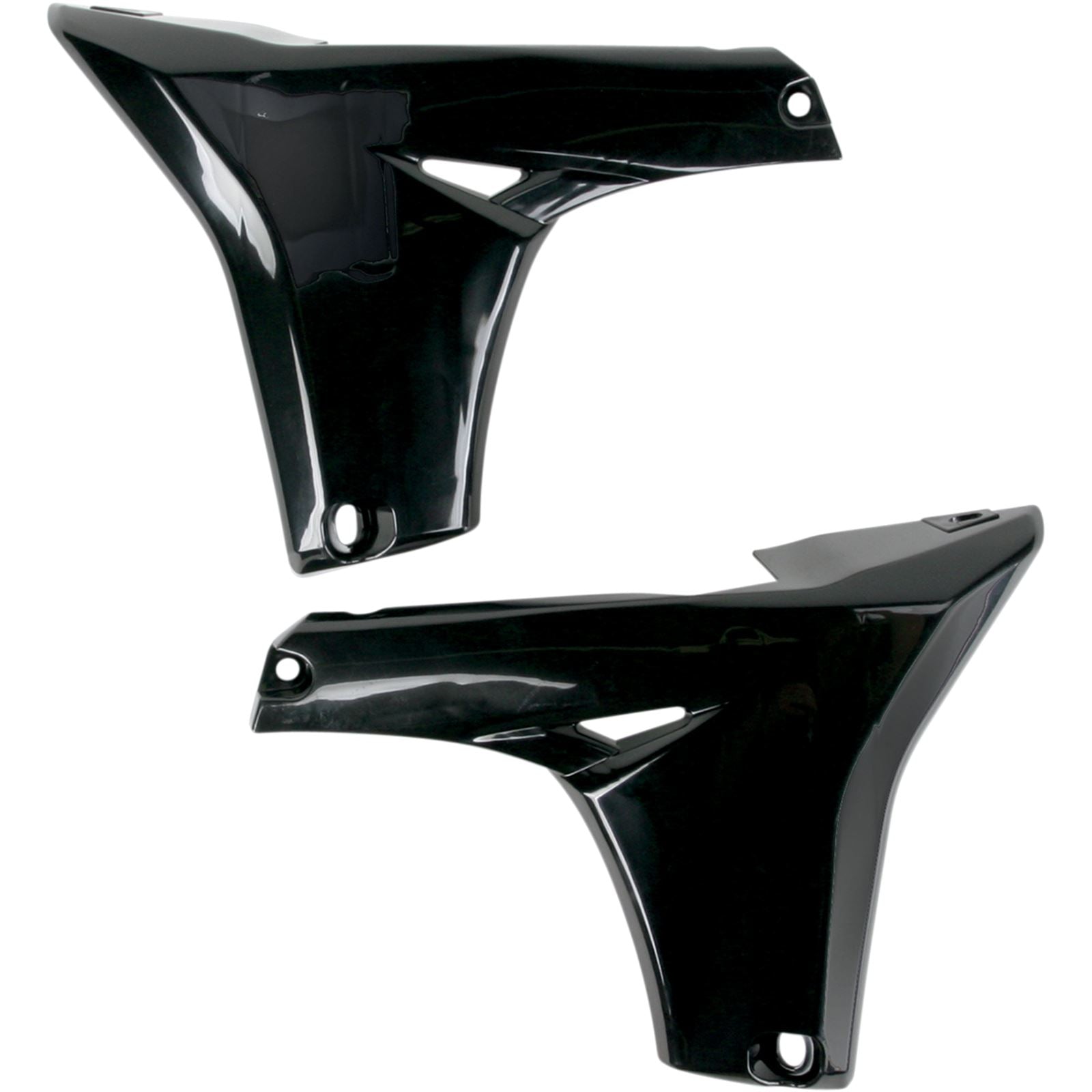 UFO Plastics Radiator Shrouds - Lower - YZF 450 '10 - Black [MPN: YA04824-001]_1080506