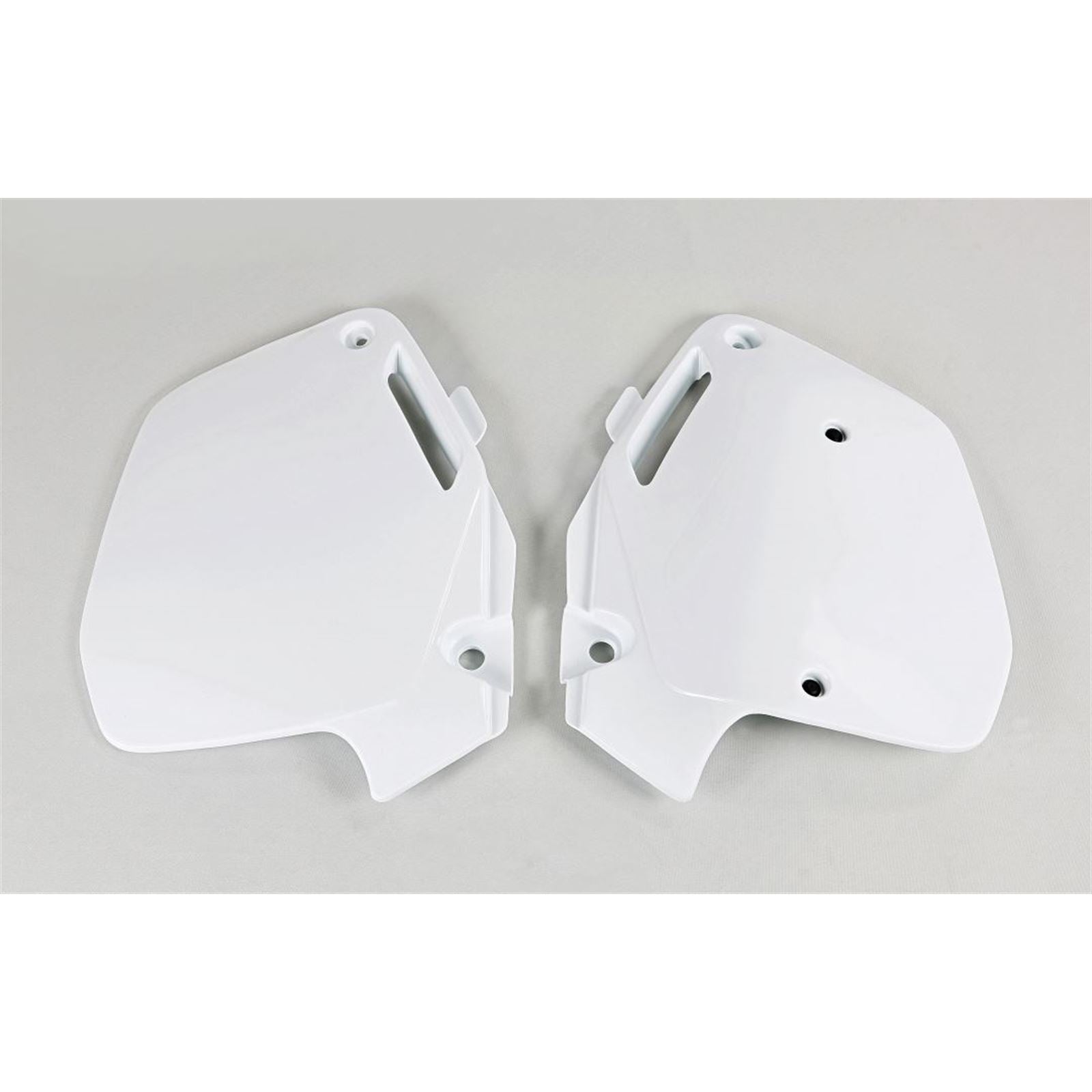 UFO Plastics Side Number Plates for Honda White [MPN: HO02626-041]_869184