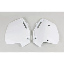 UFO Plastics Side Number Plates for Honda White [MPN: HO02626-041]_869184