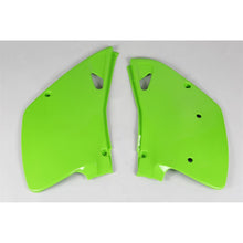 UFO Plastics Side Number Plates Fits Kawasaki Green [MPN: KA02745-026]_871464