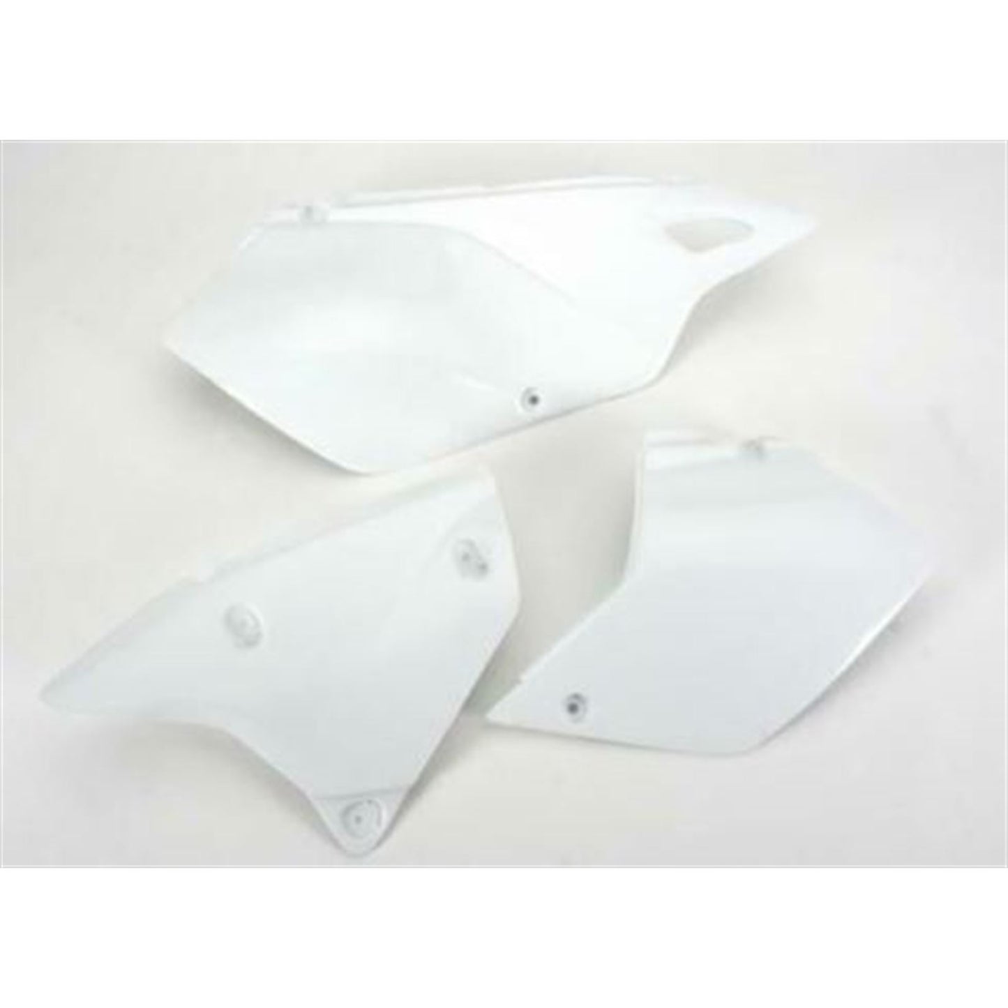 UFO Plastics Side Number Plates For Suzuki White [MPN: SU02946-041]_874671