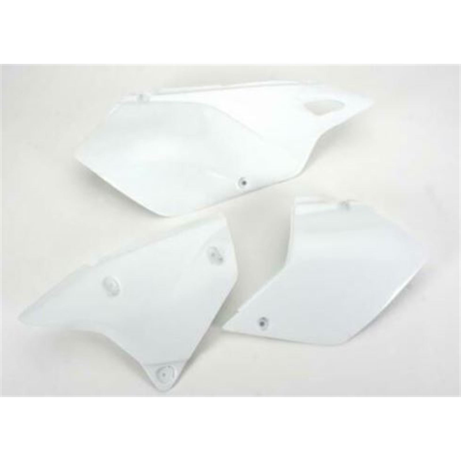 UFO Plastics Side Number Plates For Suzuki White [MPN: SU02946-041]_874671