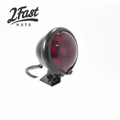 2FastMoto Bates Style Black Retro Mini Taillight 12 Volt LED Tail/Brake Light 2fm-62-21520_658564