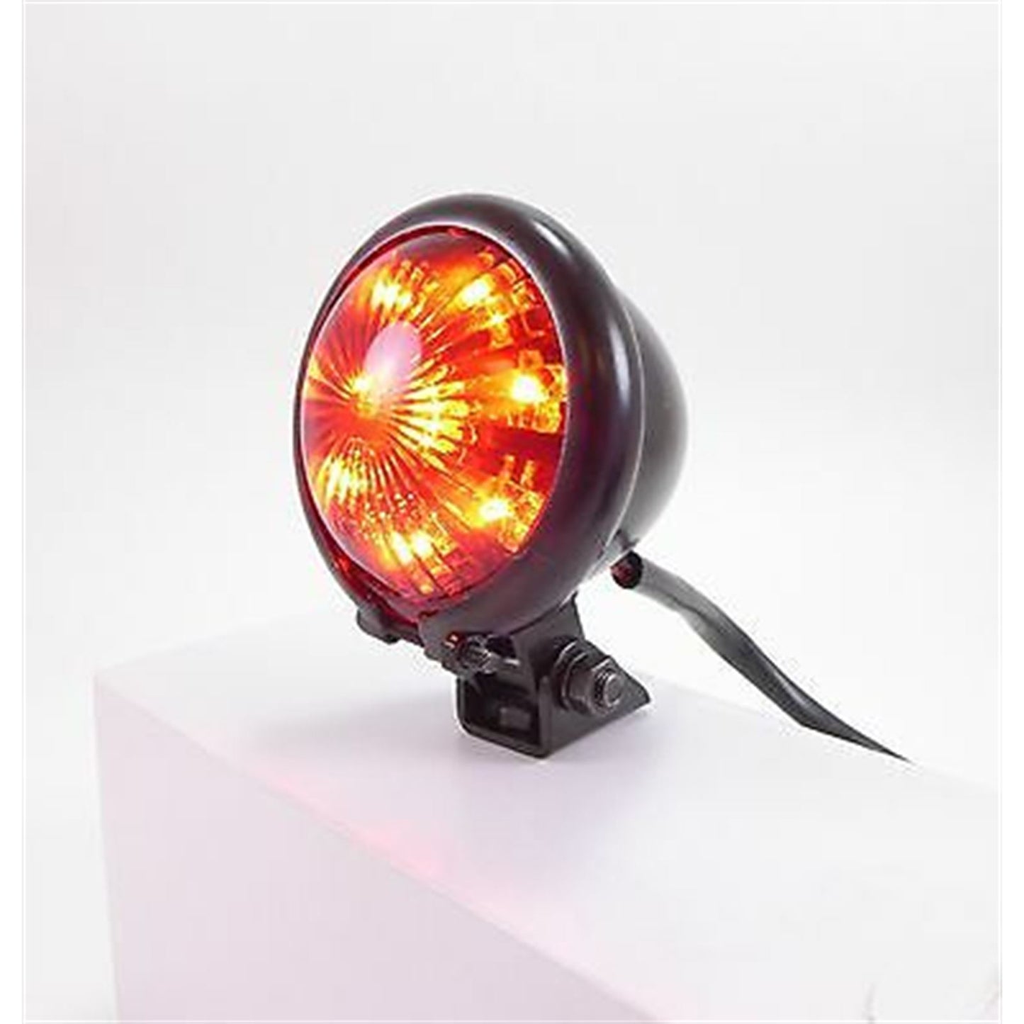 2FastMoto Bates Style Black Retro Mini Taillight 12 Volt LED Tail/Brake Light 2fm-62-21520_658536