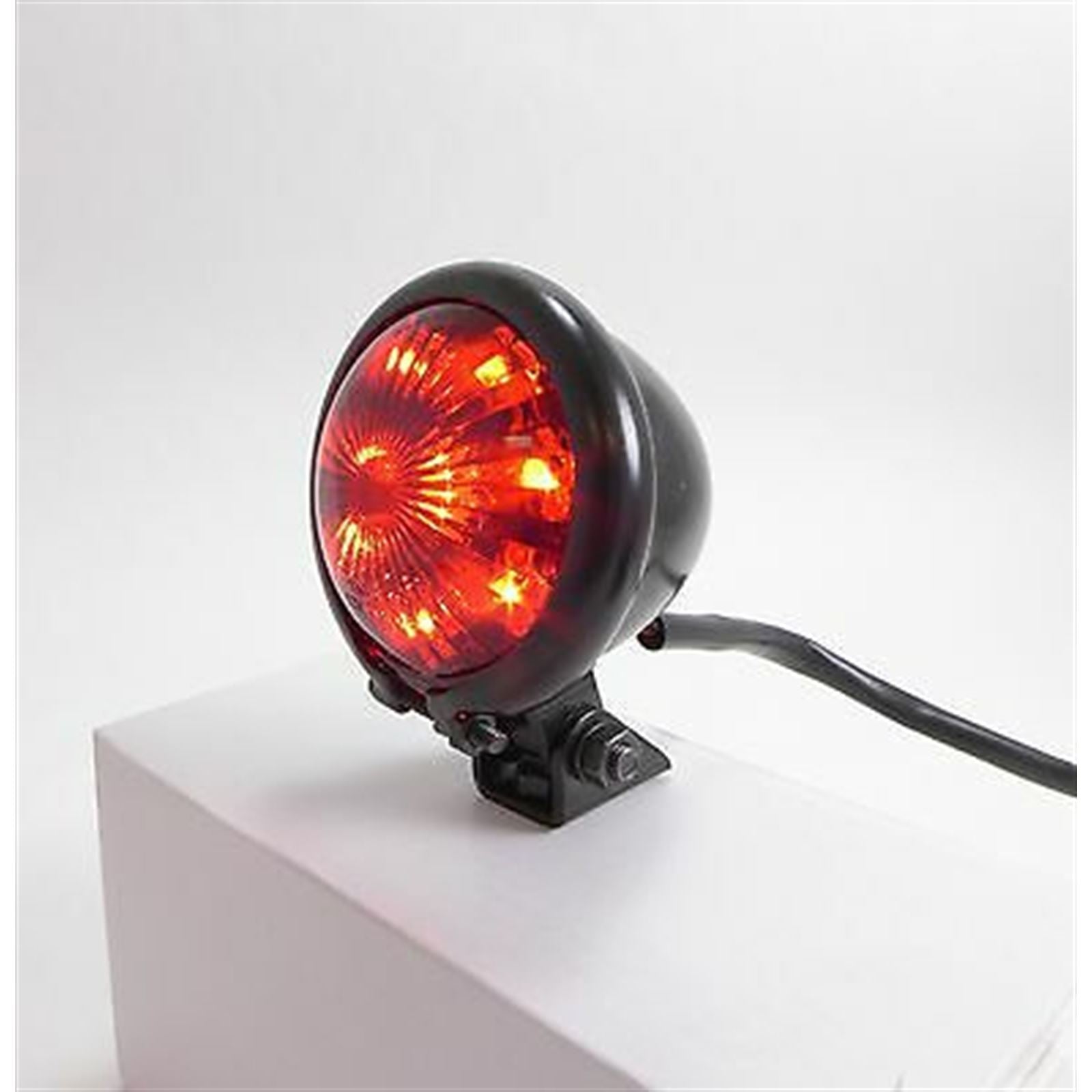 2FastMoto Bates Style Black Retro Mini Taillight 12 Volt LED Tail/Brake Light 2fm-62-21520_652850