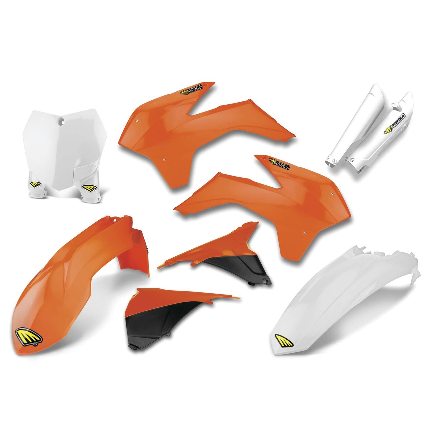 Cycra Body Kit - Powerflow - Orange/White/Black [MPN: 1CYC-9314-02]_82836