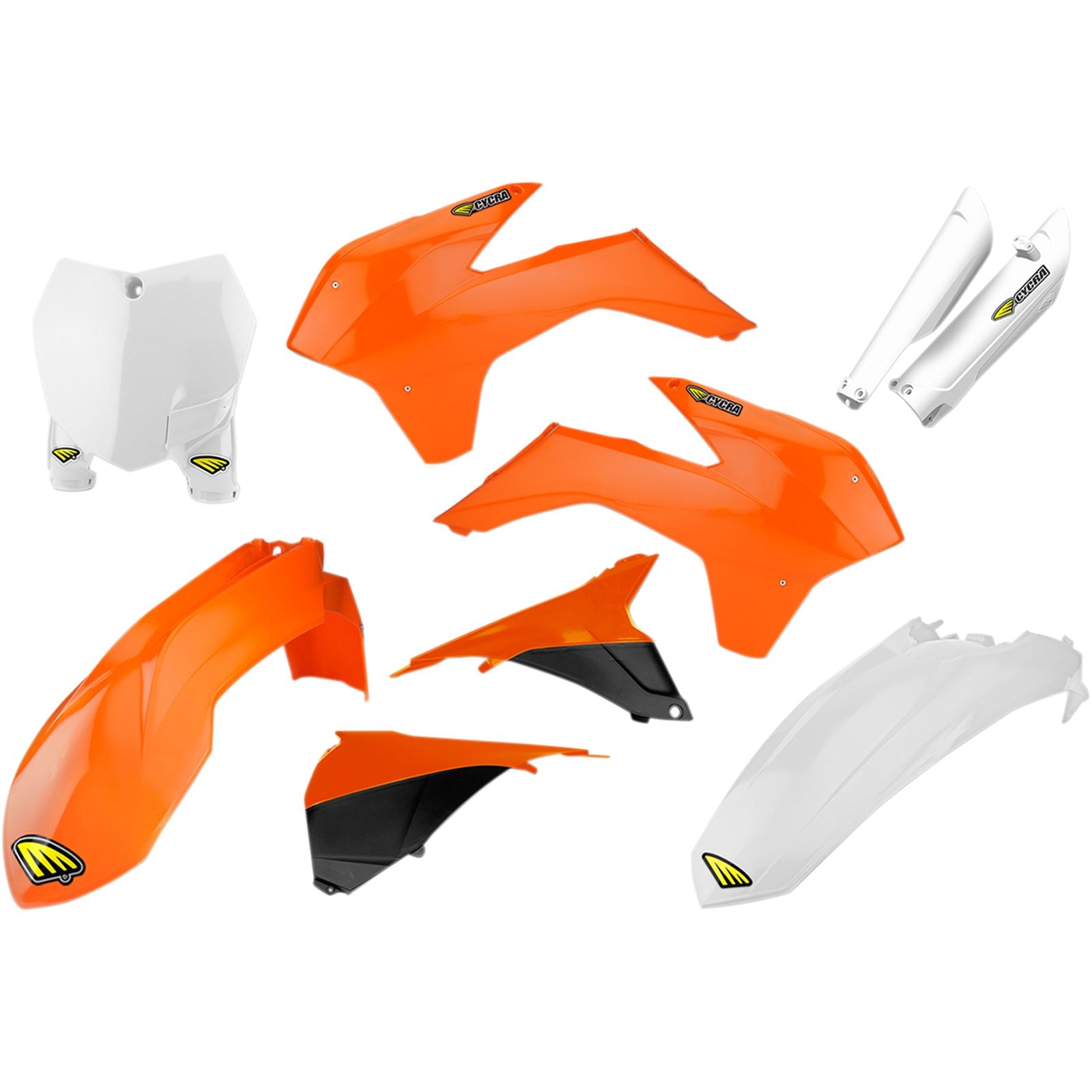 Cycra Body Kit - Powerflow - Orange/White/Black [MPN: 1CYC-9314-02]_370020