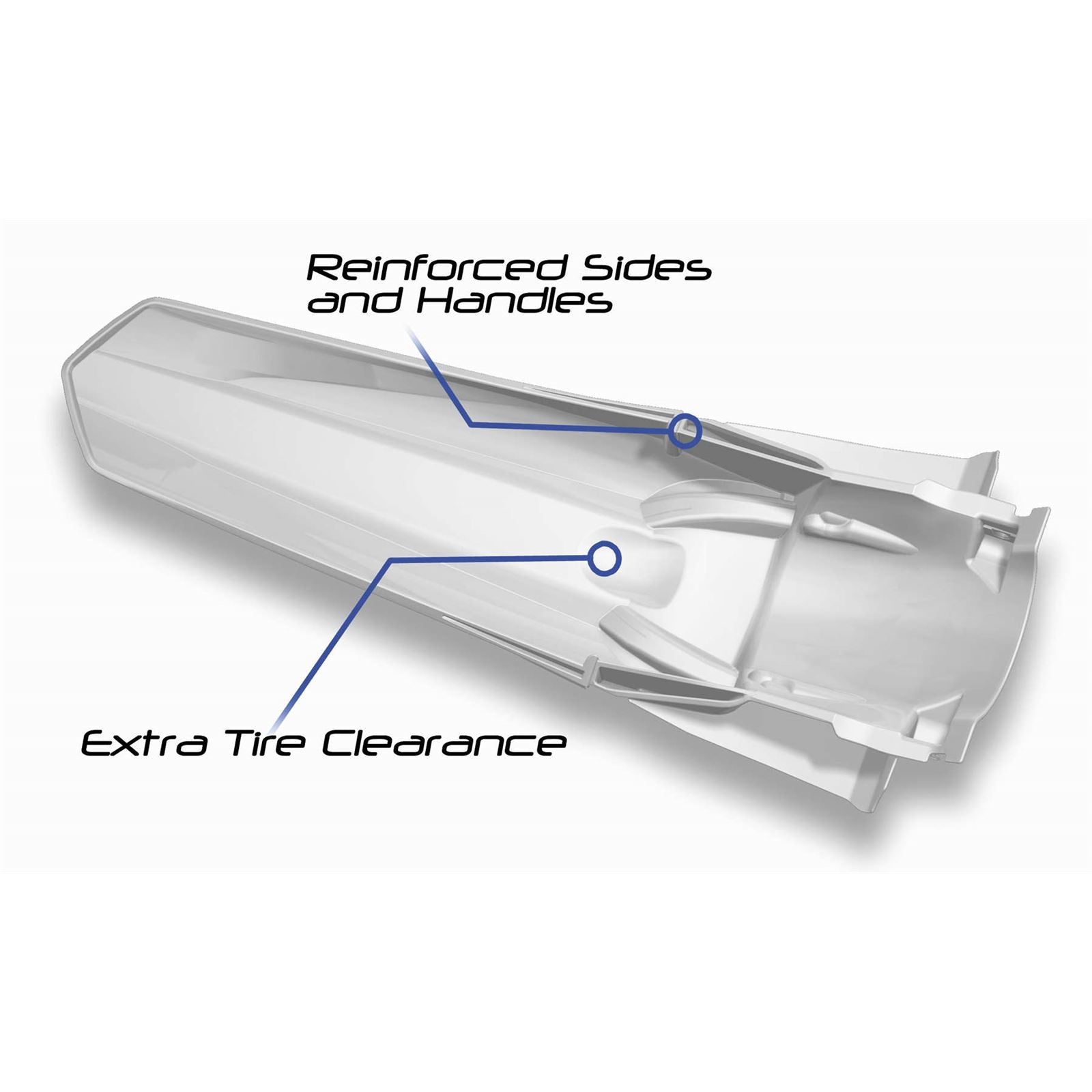 Cycra PowerFlow Rear Fender CRF250R White [MPN: 1CYC-1821-42]_83039