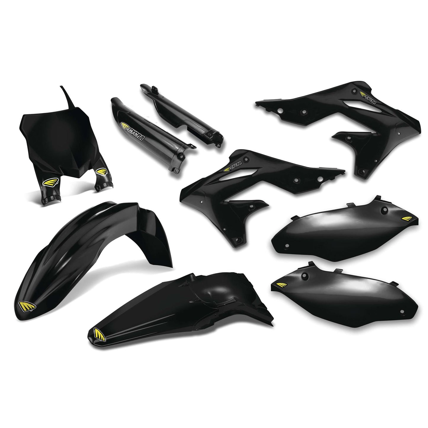 Cycra Complete Powerflow Body Kits Fits Kawasaki Black [MPN: 1CYC-9307-12]_83331