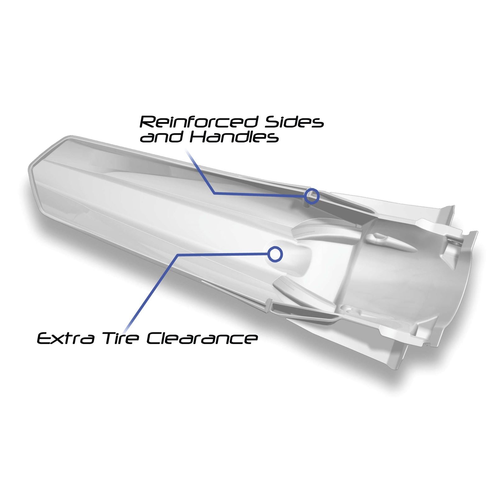 Cycra Powerflow Rear Fender - White [MPN: 1CYC-1812-42]_83376