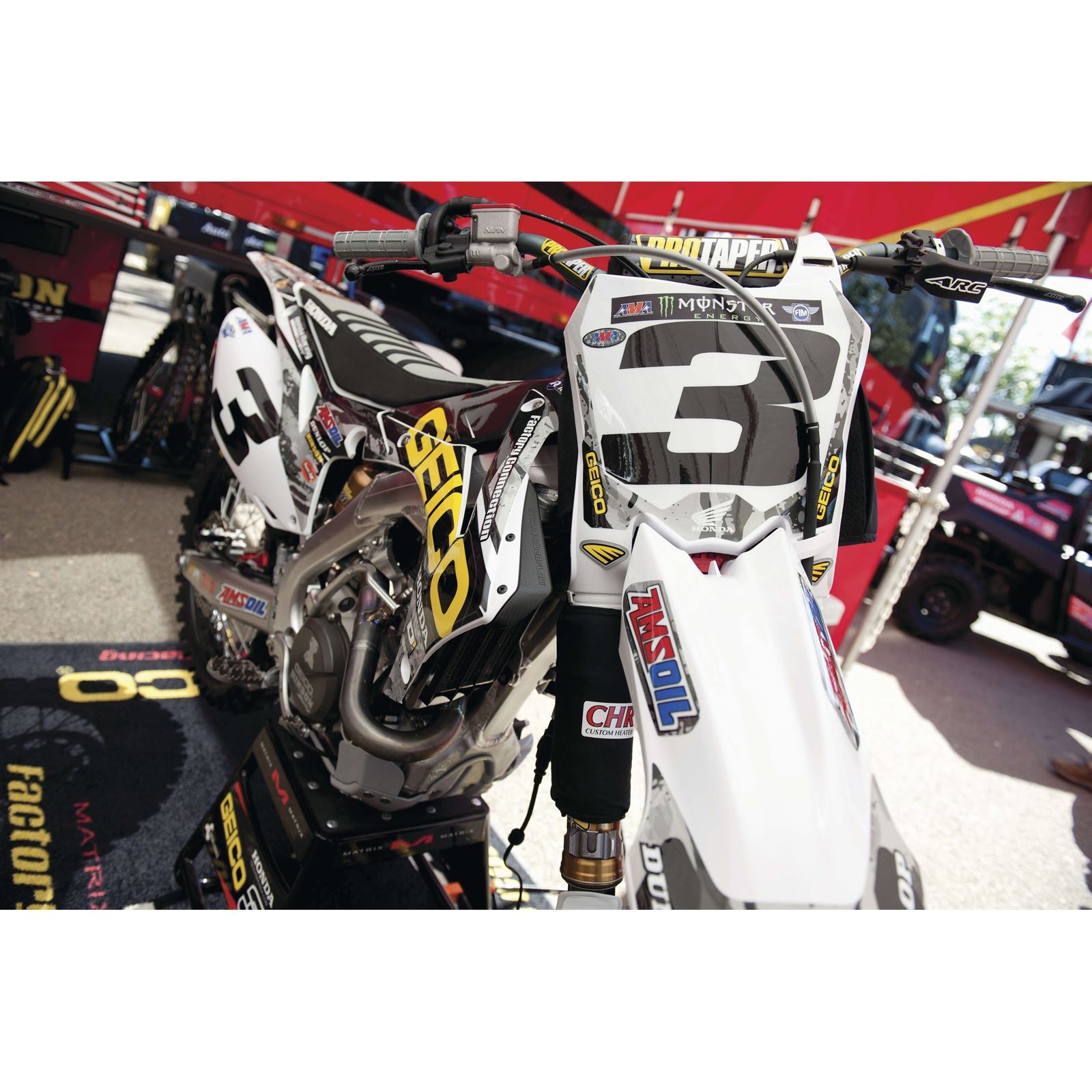 Cycra Factory Edition Stadium Number Plates for Honda White [MPN: 1CYC-1210-42]_83409