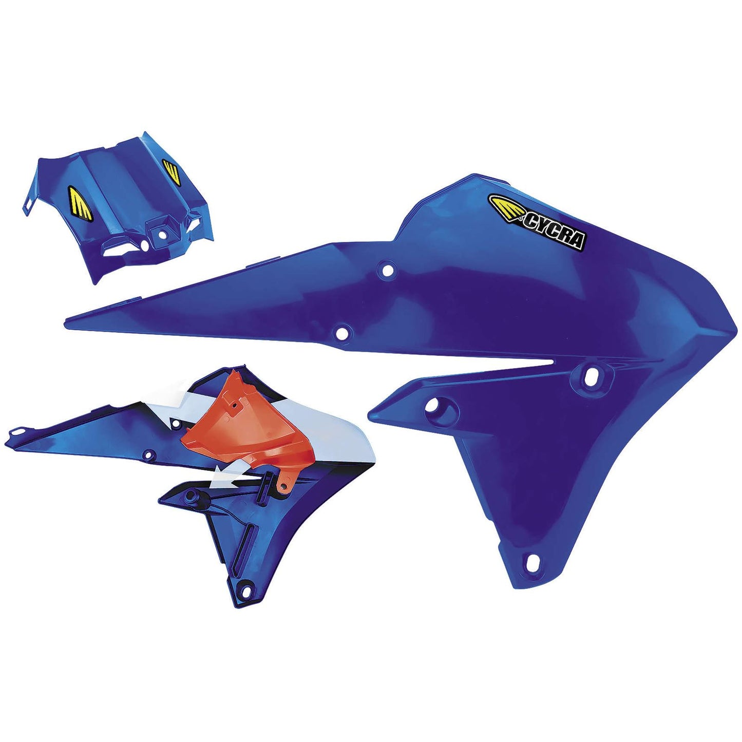 Cycra PowerFlow Shrouds - with Air Box Cover - YFZ - Blue [MPN: 1CYC-1778-62]_83427